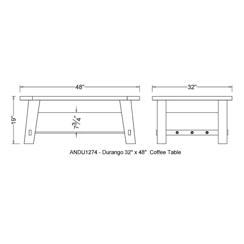 Table basse industrielle en bois brun foncé