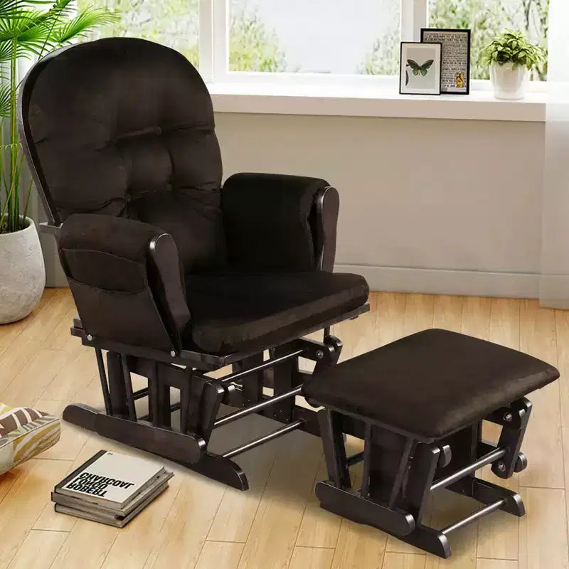 Chaise berçante en bois pour chambre de bébé