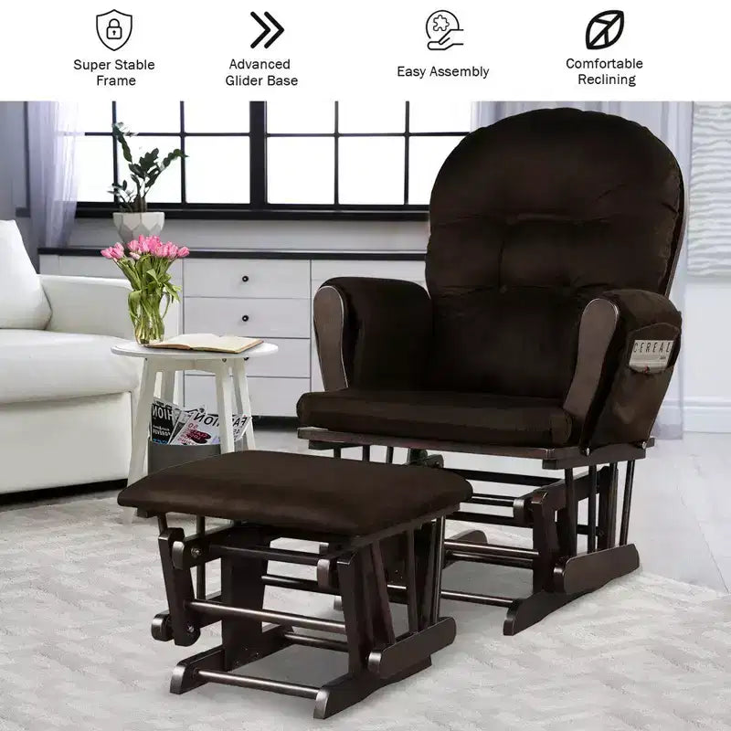 Chaise berçante en bois pour chambre de bébé