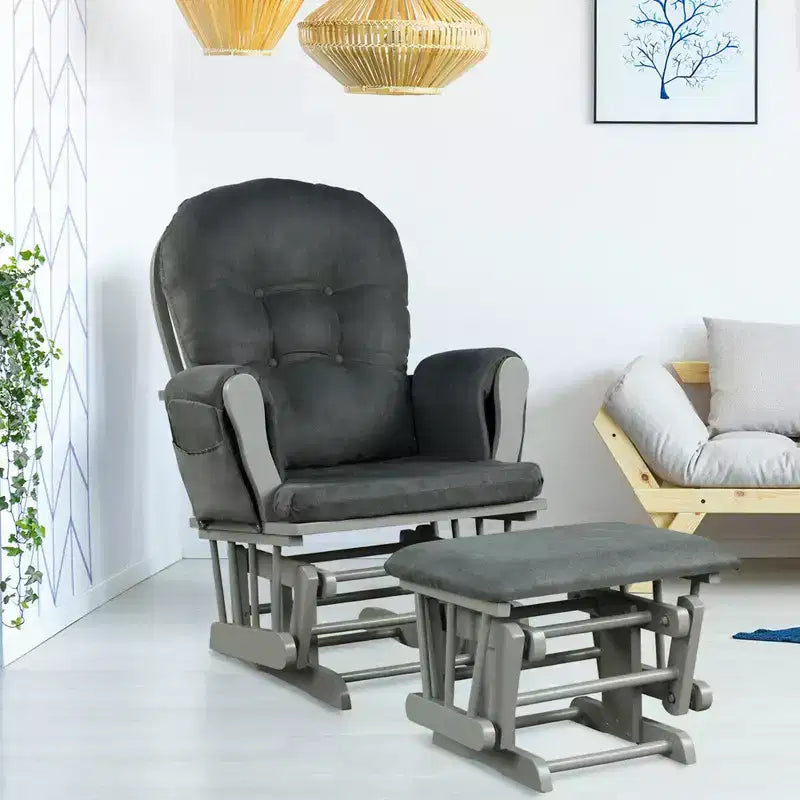 Chaise berçante en bois pour chambre de bébé