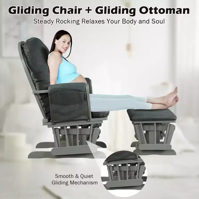 Chaise berçante en bois pour chambre de bébé