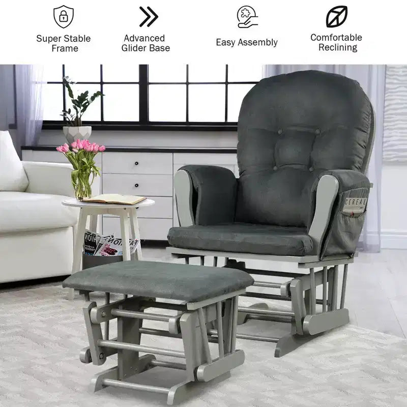 Chaise berçante en bois pour chambre de bébé
