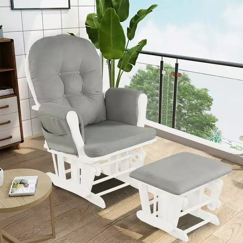 Chaise berçante en bois pour chambre de bébé
