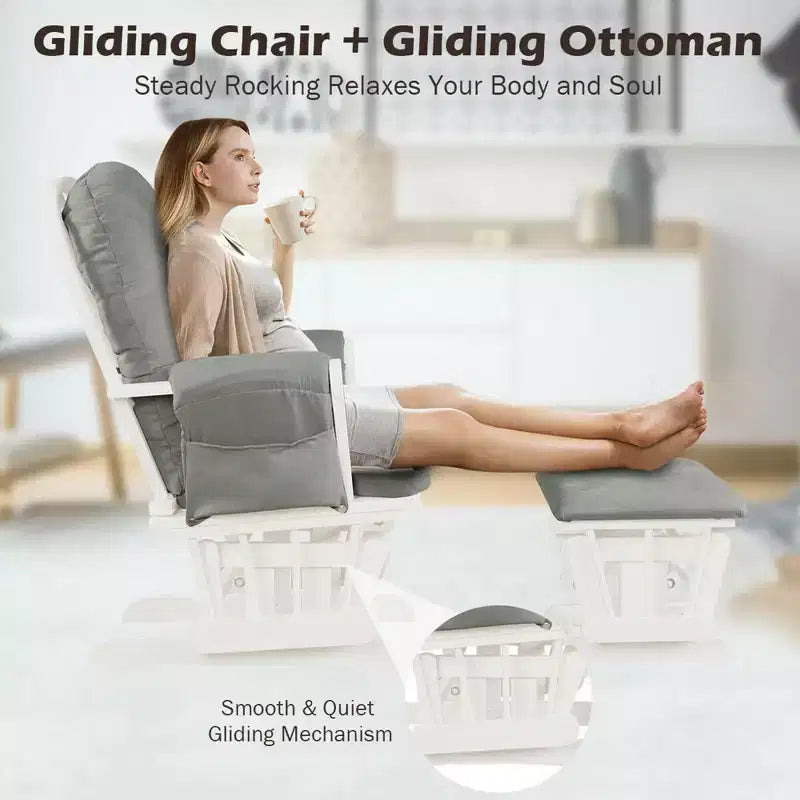 Chaise berçante en bois pour chambre de bébé