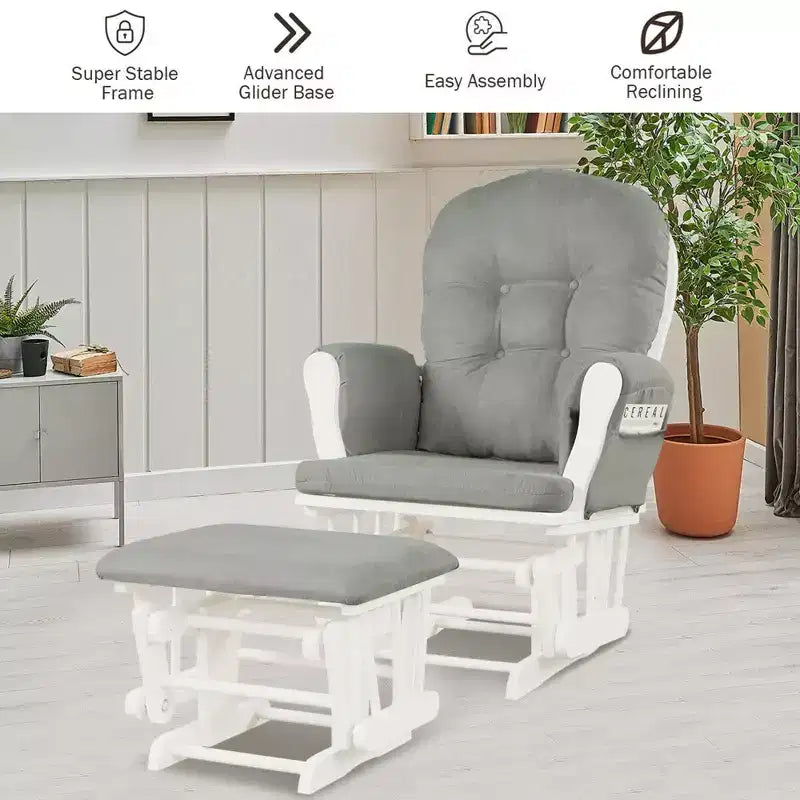 Chaise berçante en bois pour chambre de bébé
