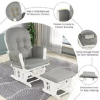 Chaise berçante en bois pour chambre de bébé