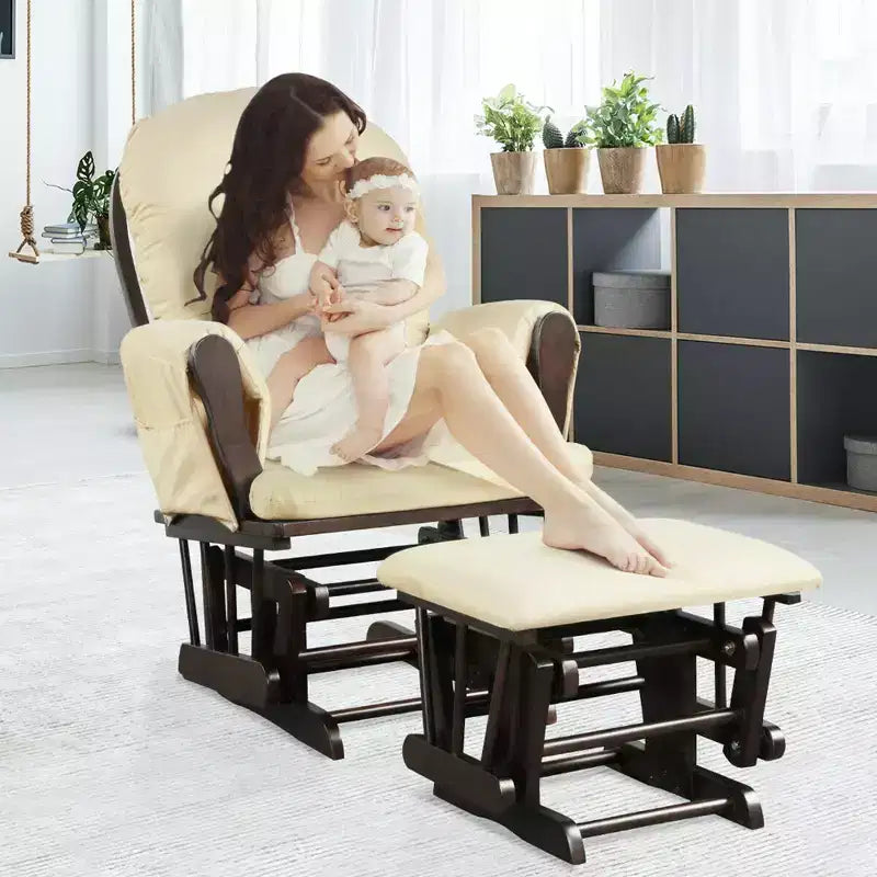 Chaise berçante en bois pour chambre de bébé