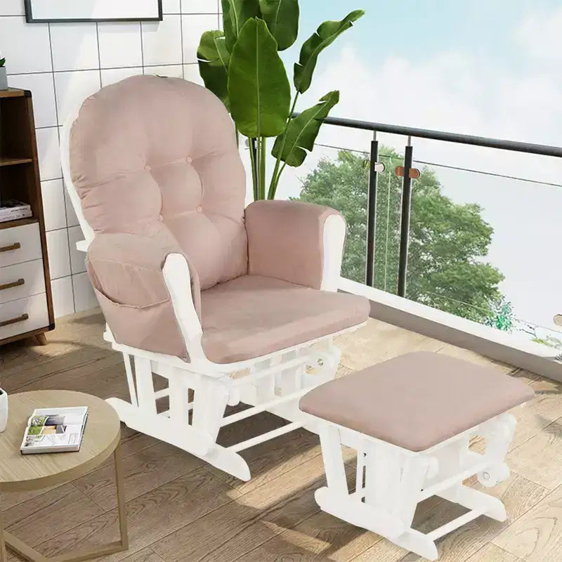 Chaise berçante en bois pour chambre de bébé