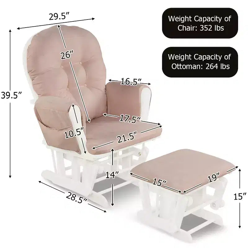 Chaise berçante en bois pour chambre de bébé