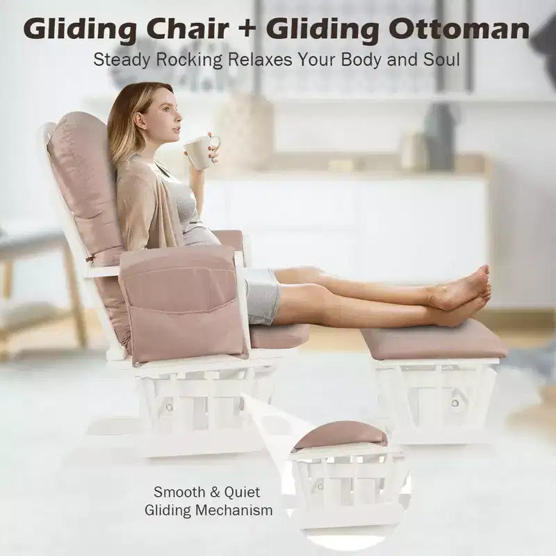 Chaise berçante en bois pour chambre de bébé