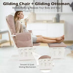 Chaise berçante en bois pour chambre de bébé