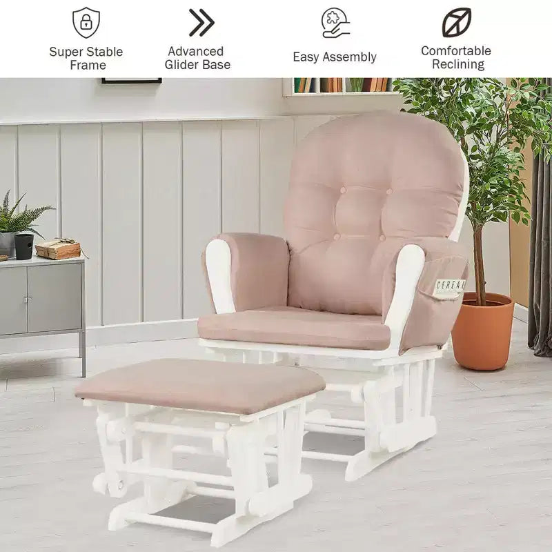 Chaise berçante en bois pour chambre de bébé
