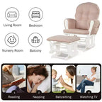 Chaise berçante en bois pour chambre de bébé
