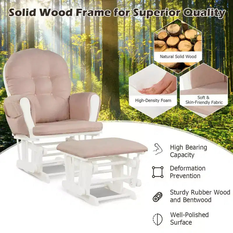 Chaise berçante en bois pour chambre de bébé