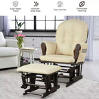 Chaise berçante en bois pour chambre de bébé
