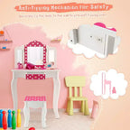 Table de Maquillage en Bois pour Enfants