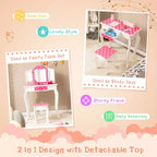 Table de Maquillage en Bois pour Enfants