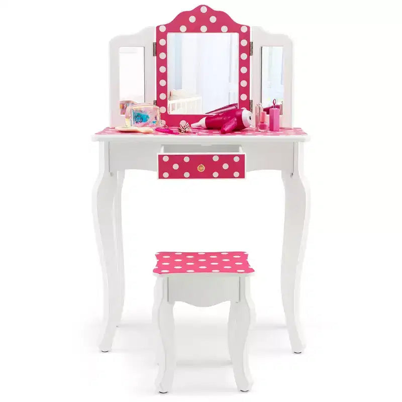 Table de Maquillage en Bois pour Enfants