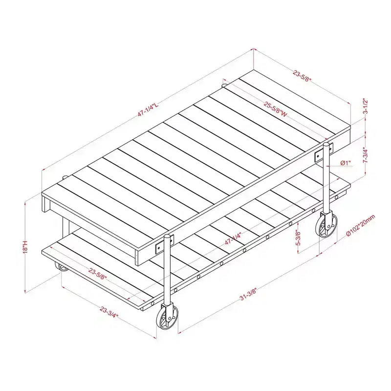 Table basse industrielle
