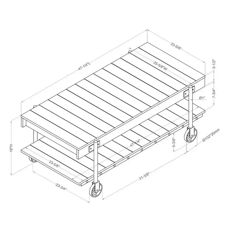 Table basse industrielle